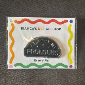 Respect My Pronouns Enamel Pin for Pride Events by Bianca’s Design Shop NEW